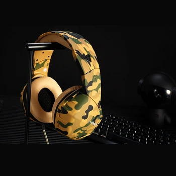 

PHOINIKAS H-3 Gaming Headset 3.5 Music Stereo Bass Deep Ps4 Computer with Microphone Headphones(Camouflage)