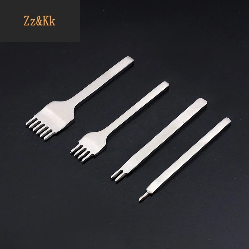 3mm/4mm/5mm/6mm Spacing Punch Tool 1/2/4/6 Prong For Leather Hole Punches DIY Craft Tools Lacing Stitching Sewing | Дом и сад