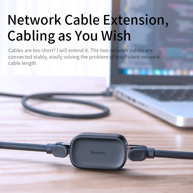Удлинитель Baseus RJ45 с 2 портами сетевой адаптер удлинитель кабеля Ethernet Lan RJ 45