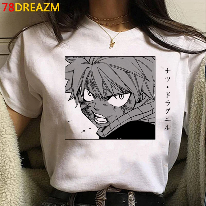 Fairy Tail t shirt women japanese white t shirt couple clothes streetwear couple  t shirt harajuku kawaii best t shirts for men