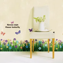 Съемная мебель бабочки гостиная у входа в спальню Прихожая плинтус линия талии коридора стикеры на обои AY701