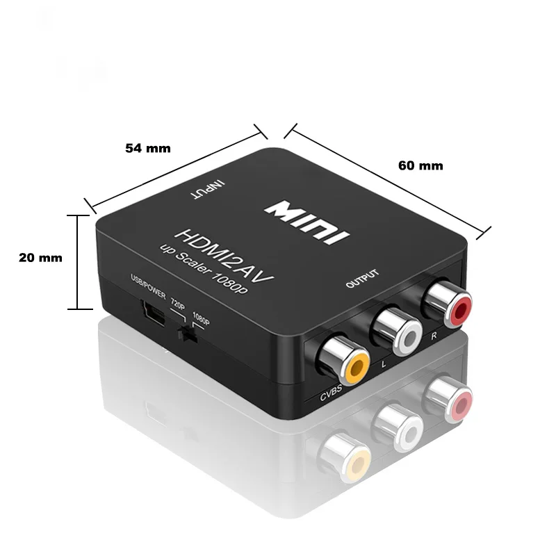 HDMI К AV конвертер композитный 3 RCA CVBS видео и аудио адаптер 1080P HD цифровой мини HDMI2AV конвертер для PS3 Блю-Рей проигрыватель