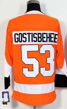 Сшитые мужские футболки Carter Hart Sean Couturier Ivan Provorov Клода Жиру Нолан Патрик Шейн Gostisbehere Трэвиса конечного - Цвет: Оранжевый