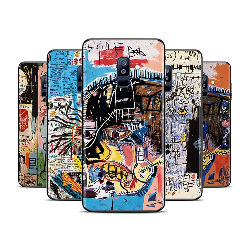 Джинсовый Мишель Basquiat художественный граффити для Samsung Galaxy A8 A9 A7 A750 A6 A5 A3 A6S A8S Star Plus