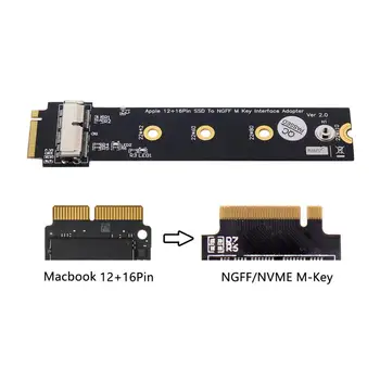

12+16Pin SSD to NVME M.2 NGFF M-Key for 2013 2014 2015 2016 2017 Macbook SSD