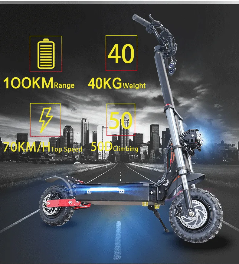 Электрический скутер 3200W Monopattino Elettrico 52 V/60 V Patinete Electronic Adulto EScooter Eléctrico Trotinette electronque Adulte