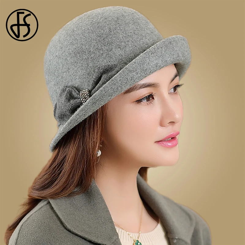 ladies felt cloche hats