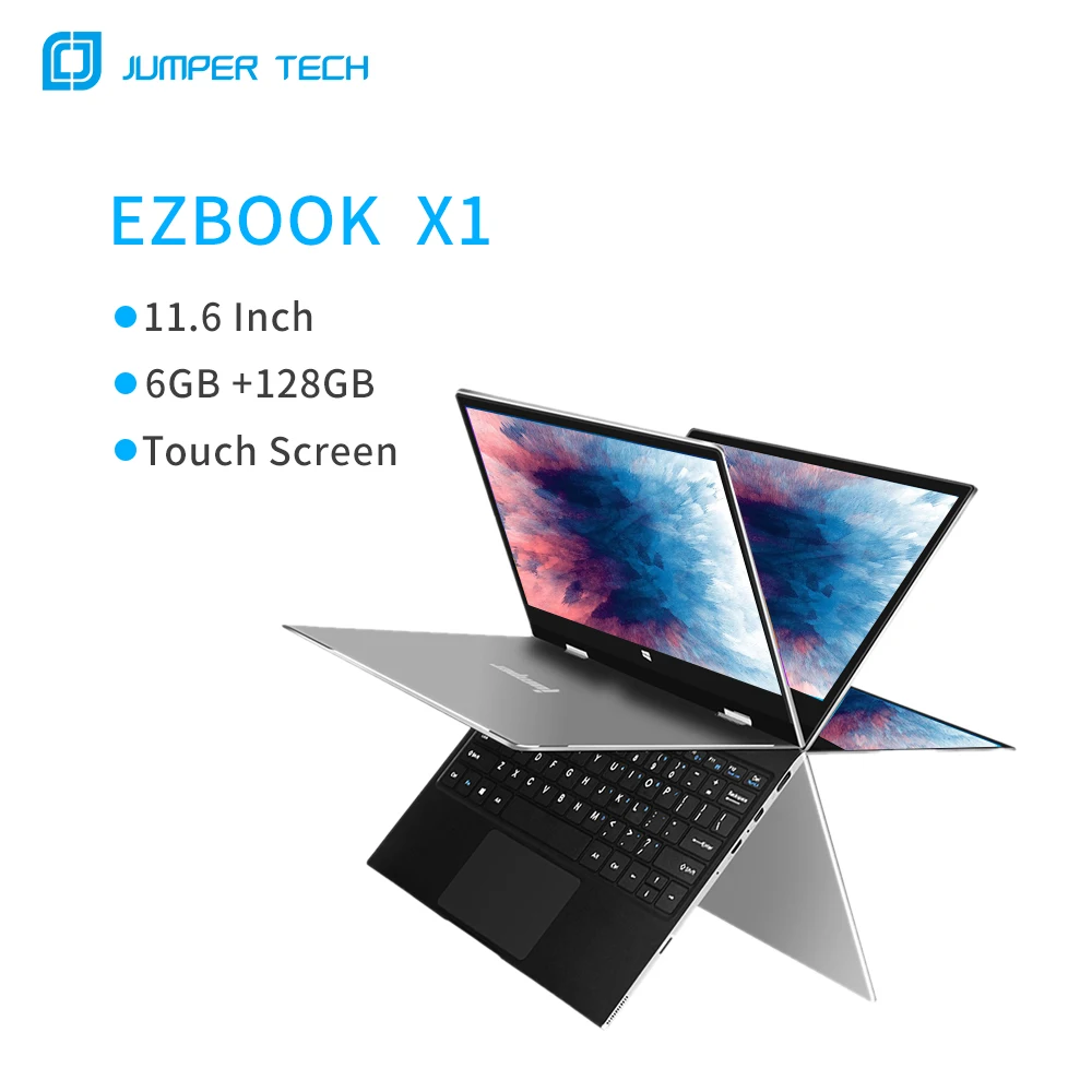 Buen valor Jumper-ordenador portátil EZbook X1, 6GB, 128GB, Intel Celeron, Quad Core, tableta giratoria 360, pantalla táctil de 11,6 pulgadas, 1920x1080 r0QK3RqwVMk