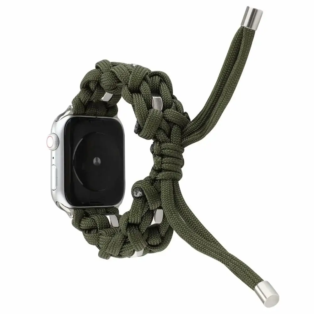 Плетеный выдвижной ремешок для Apple Watch 5, 4, 44 мм, 40 мм, Модный женский ремешок, iWatch 3, 2, 1, 42 мм, 38 мм, аксессуары для часов