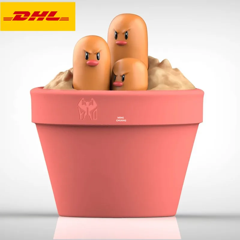 

6" Anime Simulation Animal Statue Dugtrio Bust Diglett Full-Length Portrait Decoration GK Action Figure Toy BOX 15CM V692