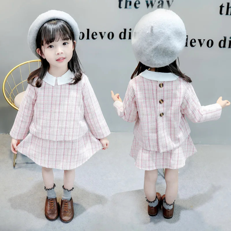 

Korean-style Childrenswear Girls Autumn New Style 2019 Graceful Coat + Skirt Two-Piece Set Baby Autumn Clothing Set