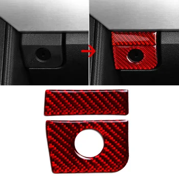 

2pcs Co-pilot trim Carbon Fiber Storage Box Decor Cover Accessories Decal