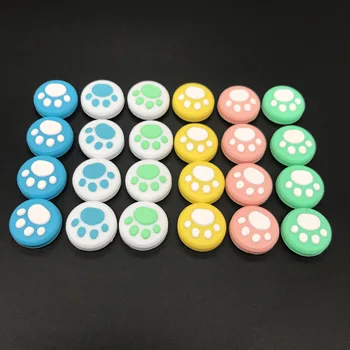

200pcs /lot Animal Crossing Cat Paw Cute Pad Thumb Stick Grip Cap For Nintend Switch Lite Joy-Con Controller Thumbstick Case
