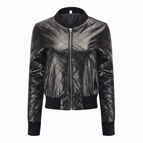 Женская кожаная куртка из искусственной кожи, байкерская куртка Veste En Cuir Femme, пальто Perfecto Femme Aviator Veste Simili Cuir, черный, зеленый, белый