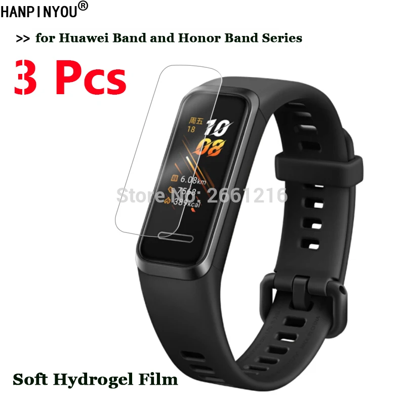 3 шт. для Huawei Honor Band 4 Pro B3 Lite 5 3e 4e B5 B6 A2 5i Прозрачная мягкая термогелевая пленка
