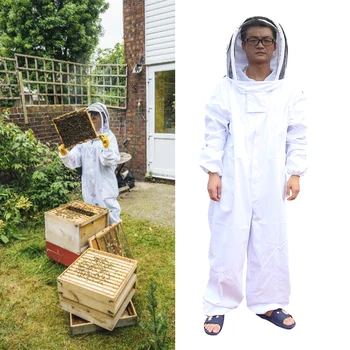 

2020 Thick Beekeeping Suit with Veil Anti-bee Space Suit Beekeeping Protective Suit for Beekeeper Beginners