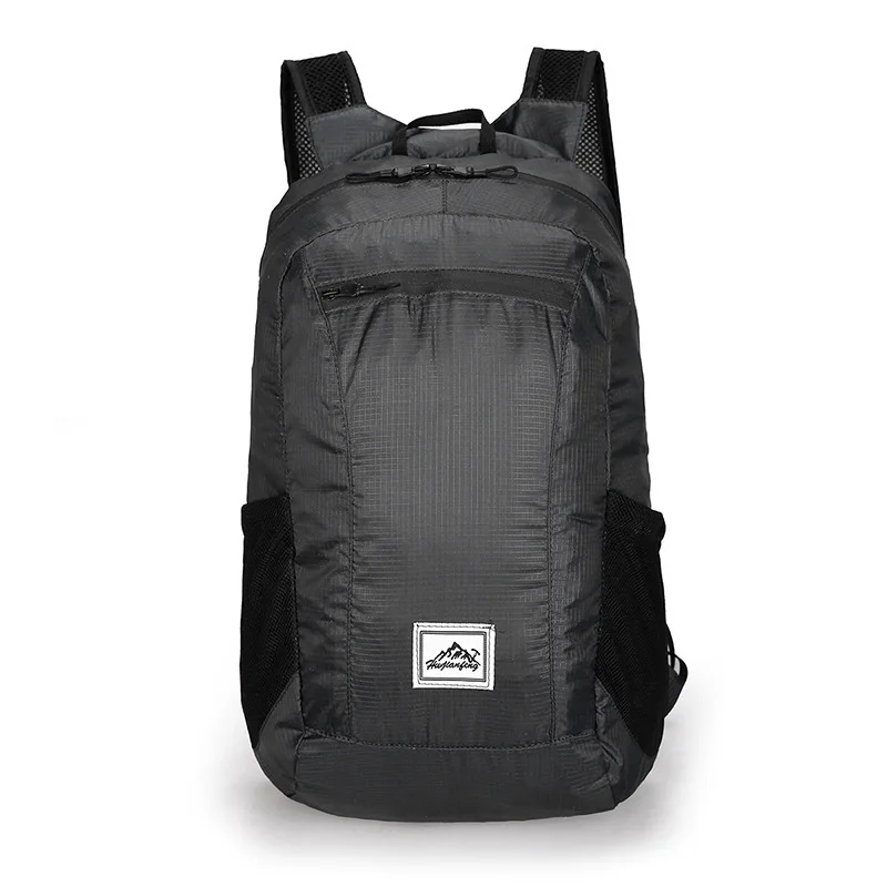 20л Складная спортивная сумка легкий складной рюкзак Водонепроницаемый складной рюкзак Сверхлегкий походный рюкзак для путешествий - Цвет: Черный цвет