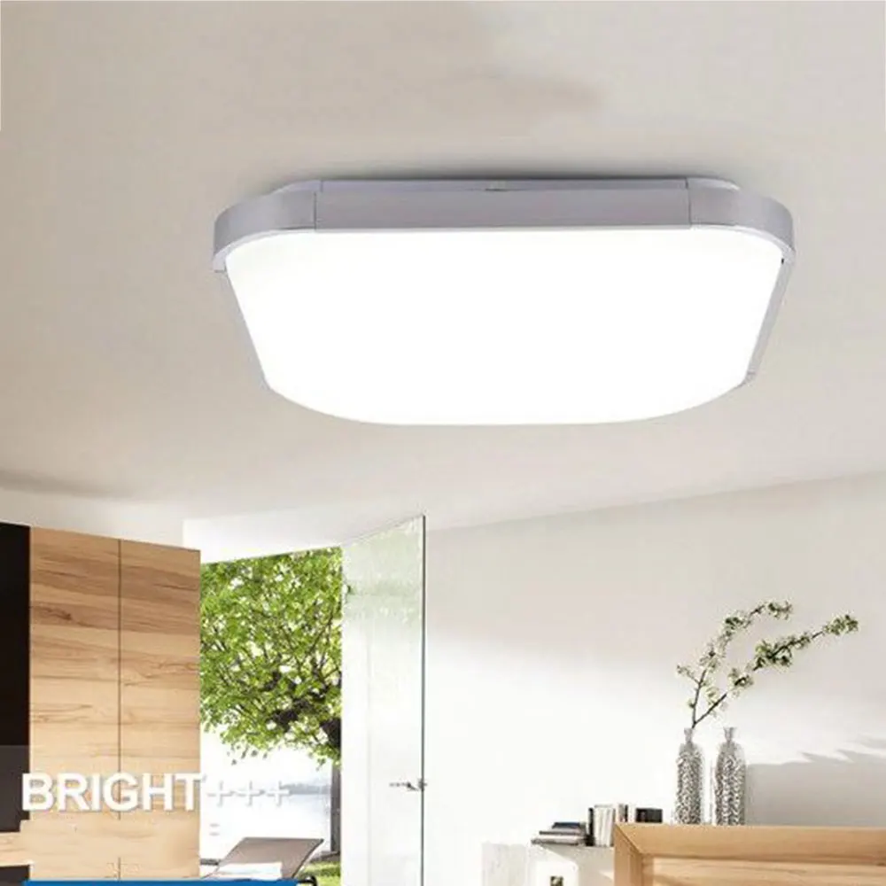 

LED Panel Ceiling Light Bathroom Kitchen Flush Lamp 12W Pure White