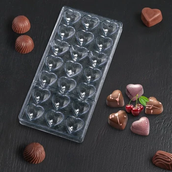 

Shape for chocolate "Hearts", 28 × 14 cm, 21 cells