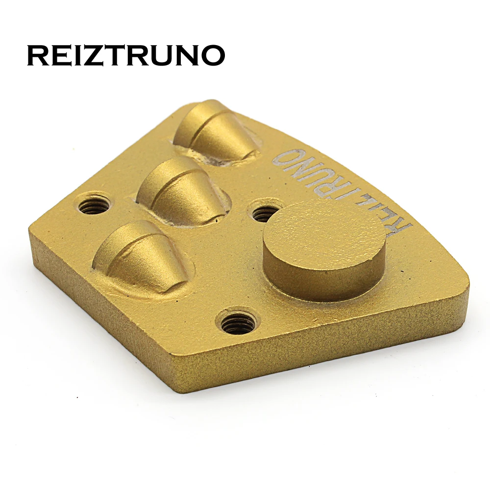 REIZTRUNO 3*1/2 веерообразных и резец сверхтвердый pcd Алмазное покрытие полировка колодки шлифовальные диски для Бетонного Пола удаления эпоксидной смолы