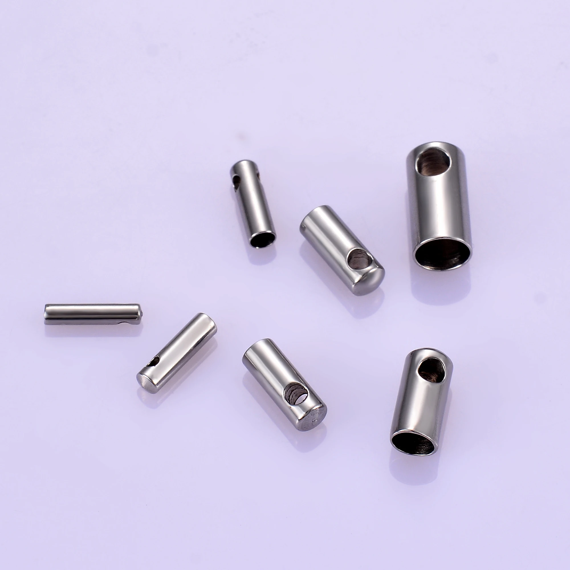 1mm-4mm 20pcs 스테인레스 스틸 Clasps 후크 코드 엔드 캡 쥬얼리에 대 한 코드 팔찌 목걸이 만들기 DIY 쥬얼리 결과