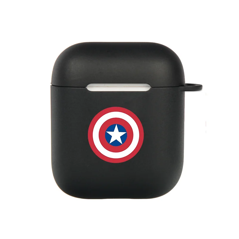 I301762 Горячая Marvel Капитан Америка беспроводной Bluetooth чехол для наушников для Apple AirPods 1 2 защитный чехол s наушники крышка зарядная коробка - Цвет: I301762
