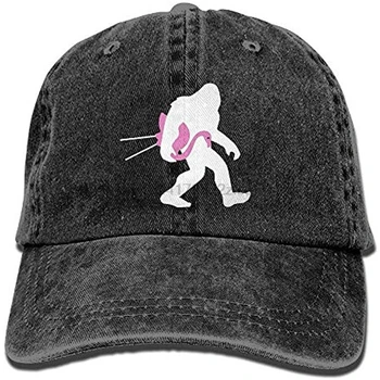 

Bigfoot And Lawn Flamingo Cotton Adjustable Cowboy Cap Leisure Hats For Man And Woman
