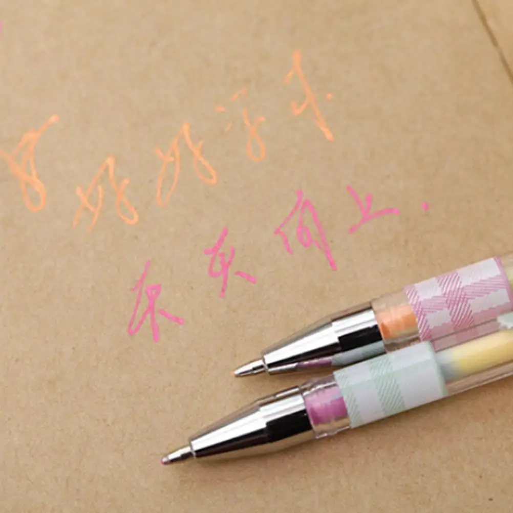 0,8 мм сменная ручка, Флуоресцентные Ручки для рисования, карандаши, маркеры для письма, маркеры, детские ручки для рисования, подарок, 6 цветов