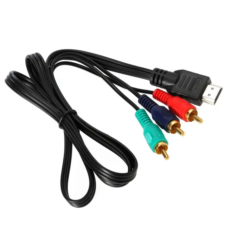 1 м ЖКД HDMI папа к 3 RCA Видео Аудио AV компонентный конвертер адаптер кабель HDTV