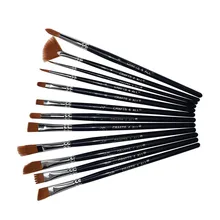 12 шт./компл. кисти для живописи маслом круглый острый кончик нейлоновые волосы акриловые акварельные краски кисти