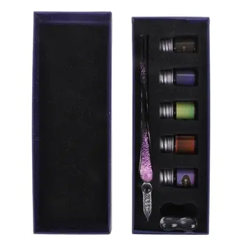

Crystal Starry Sky Glass Ink Pen Glass Dip Pen For Writing Fountain Pen Set Gift