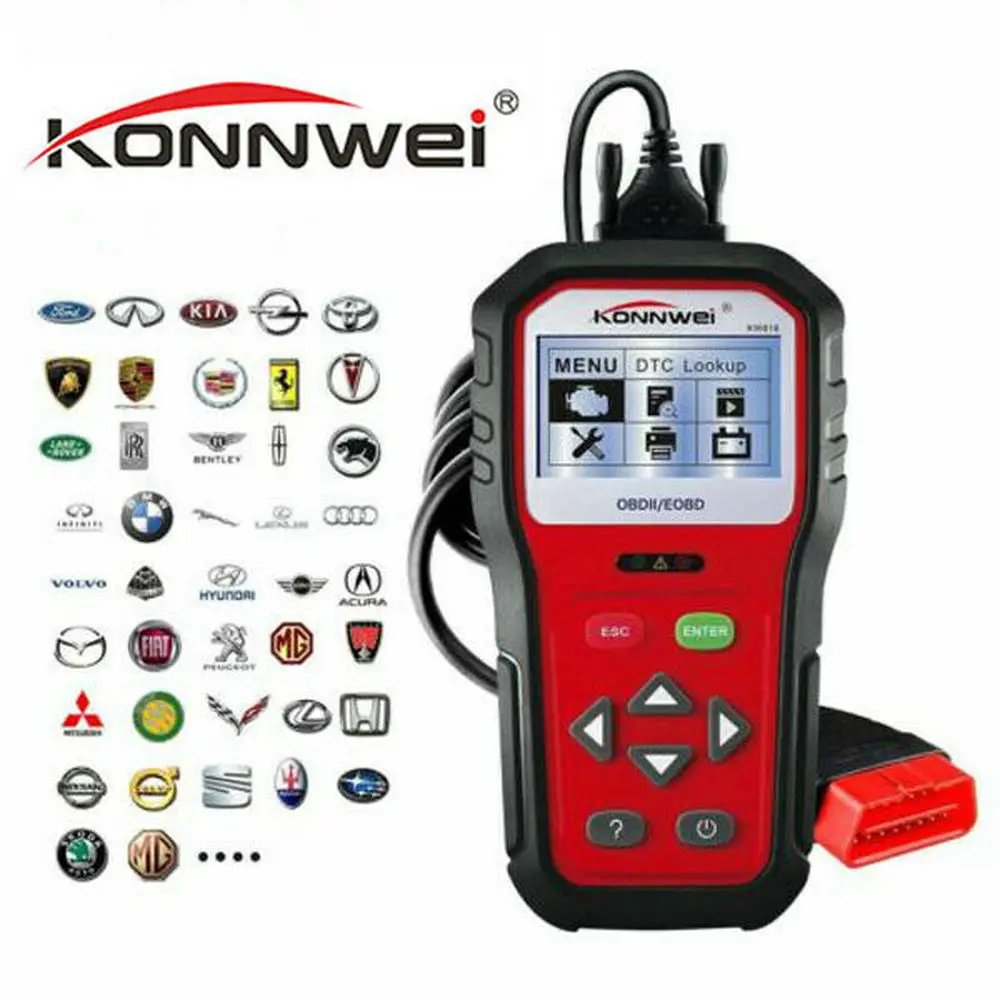 Автомобильный диагностический сканер KONNWEI OBD2 KW818 Pro универсальный автомобильный