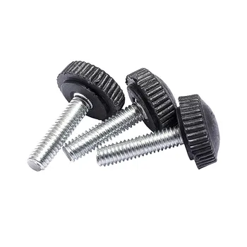 

M4 M5 knurled Nylon Round Plastic Head Handle Screw Metric Thread Black Tighten Thumb Bakelite Hand Screw