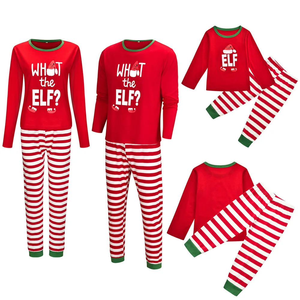 

2020 Autumn Winter New Home Wear Pajamas Family Matching Christmas Pyjamas Clothes Print Set For Families Parents And Children
