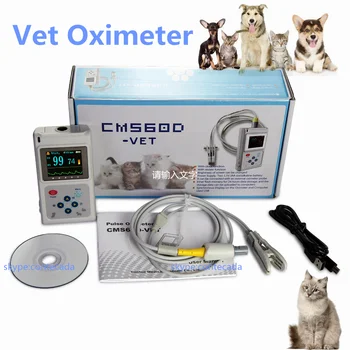 

US Seller Veterinary pulse oximeter SPO2 Pr monitor Vet Tongue Probe Dog/Cat/Pet CMS60D VET