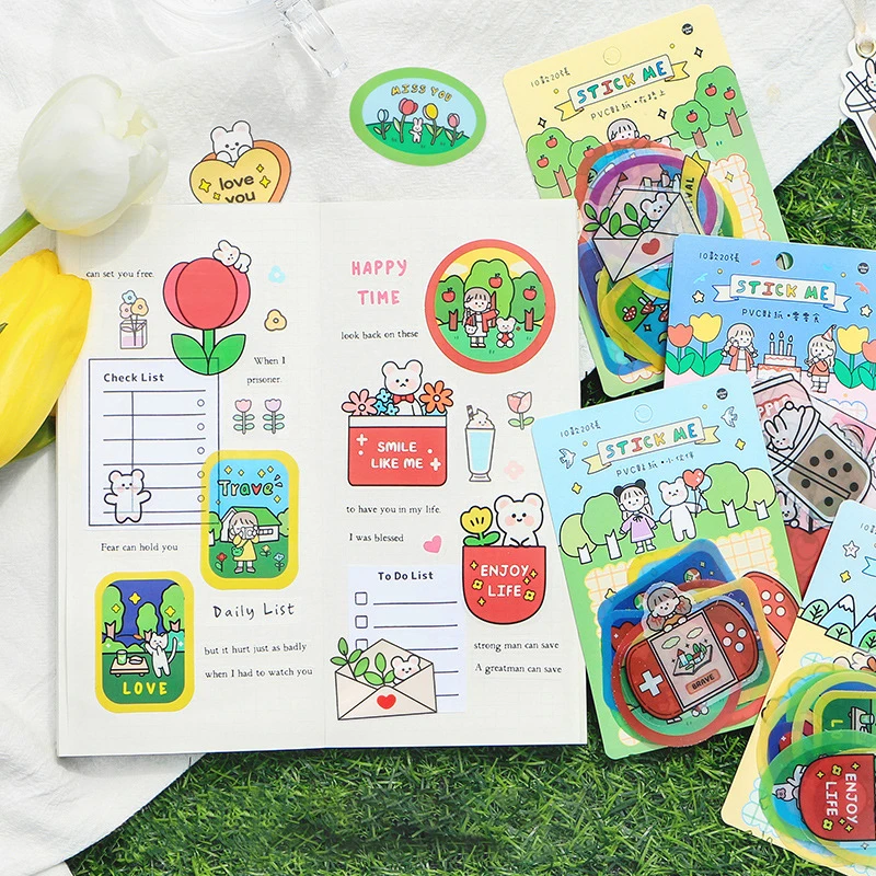 20Pcs/pack Day dreamer Series Bullet Journal Decorative Stickers Scrapbooking DIY Diary Album Stick Lable Kawaii Stationery | Канцтовары