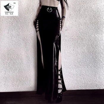 

Leather skirt/PU skirt/Ins Split Sexy Nightclub Bag Hip Skirt /Female plaid skirt mini skirts woman skirts houndstooth skirt