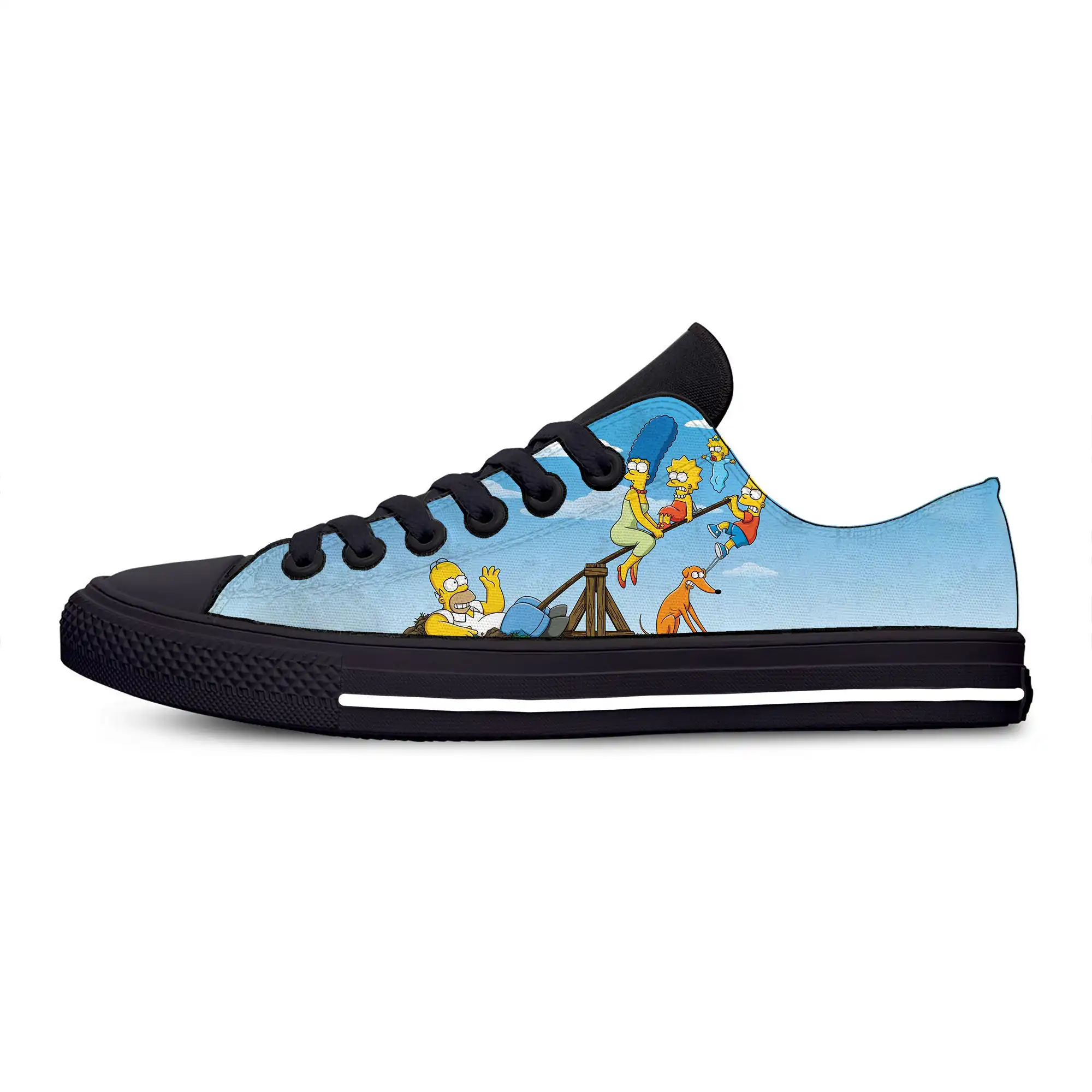 Zapatos Casuales De Los Hombres Zapatos De Anime Dibujos Animados Simpson Moda Novedosa Divertido Humor Zapatos De Lona Baja Superior Transpirable Ligero De Las Mujeres De Los Hombres Aliexpress