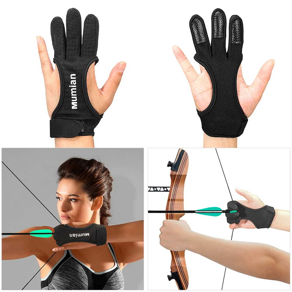 Outdoor Shooting Hunting Archery Arm Guard Glove Protective Gear Gloves G 