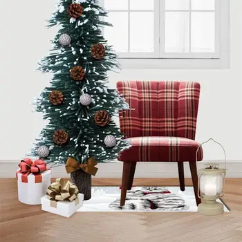 

Kitchen Non-Slip Rug Sets Merry Christmas Tree Winter Decorative Area Runner Rubber Backing Carpets Floor Doormat