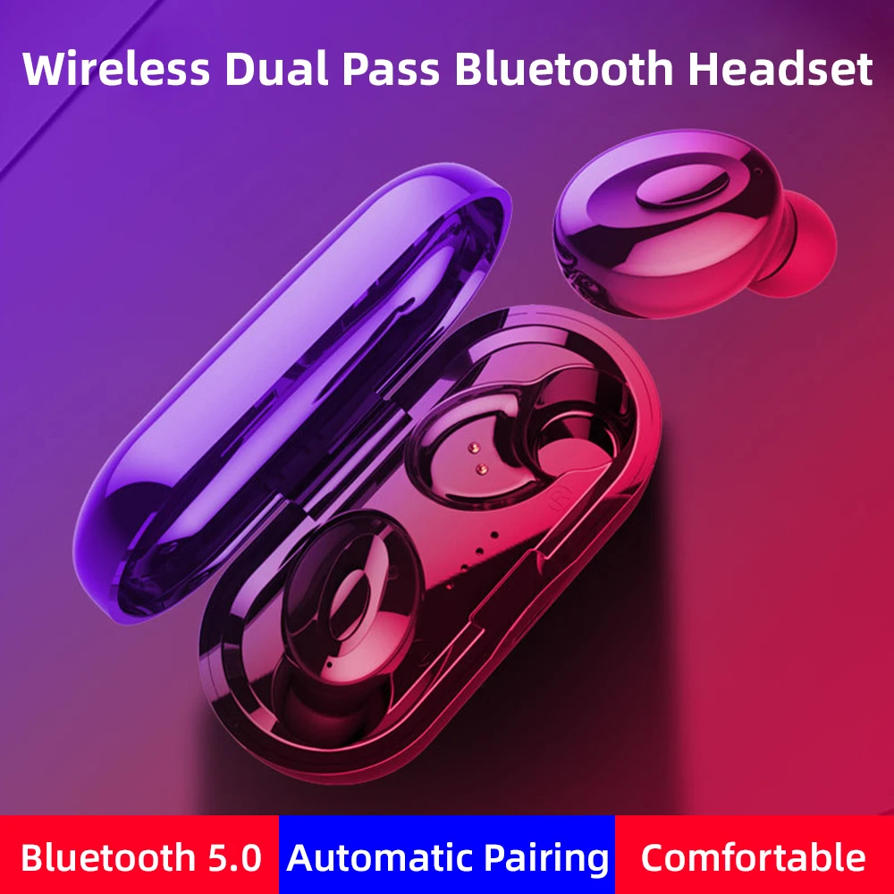 TWS Bluetooth Earphone V5 0 Earbuds HD Stereo Portable Headsfree Call Headsets For iPhone XS Samsung Charging Box In Ear Micro