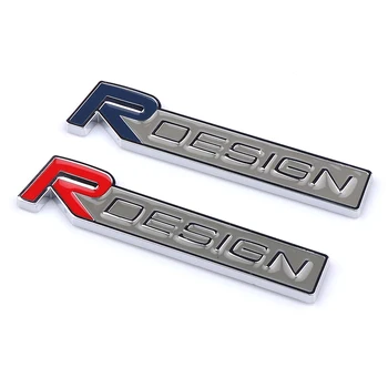 

3D metal Zinc alloy R DESIGN RDESIGN letter Emblems Badges Car sticker car styling Decal For Volvo V40 V60 C30 S60 S80 S90 XC60