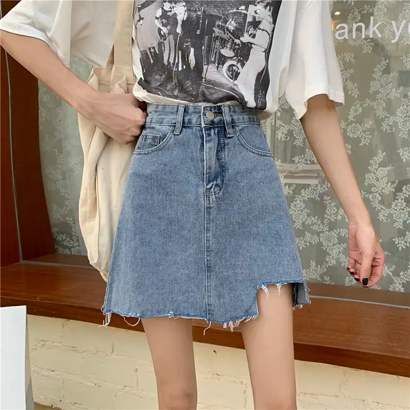 flowy denim shorts