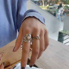 

Vintage silver color Chain Opening Resizable Finger Rings for women Cocktail Bohemia Nation Simple Ring Elegant Jewelry Gifts