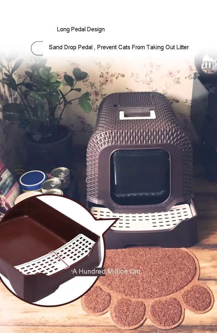 Cat Sand Basement Full Closed Cat Toilet King Stink-proof Cat Sand Basement Outside Spatter Cat Basement Shit Cat Appliances