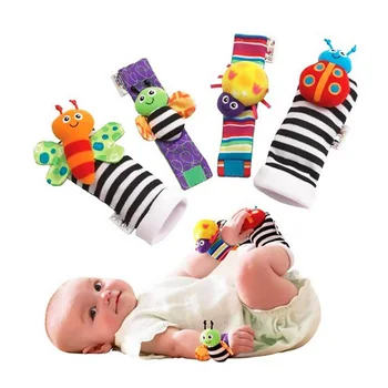 

Foot Finder Wrist Rattle Newborn Infant Toy Girl Boy twin unisex baby shower Christening Baptism 1st Communion gift decoration