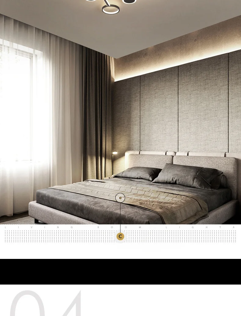 Высококлассный светодиодный потолочный светильник s коричневый креативный алюминиевый скандинавский светильник для гостиной светильник s спальня потолочный светильник