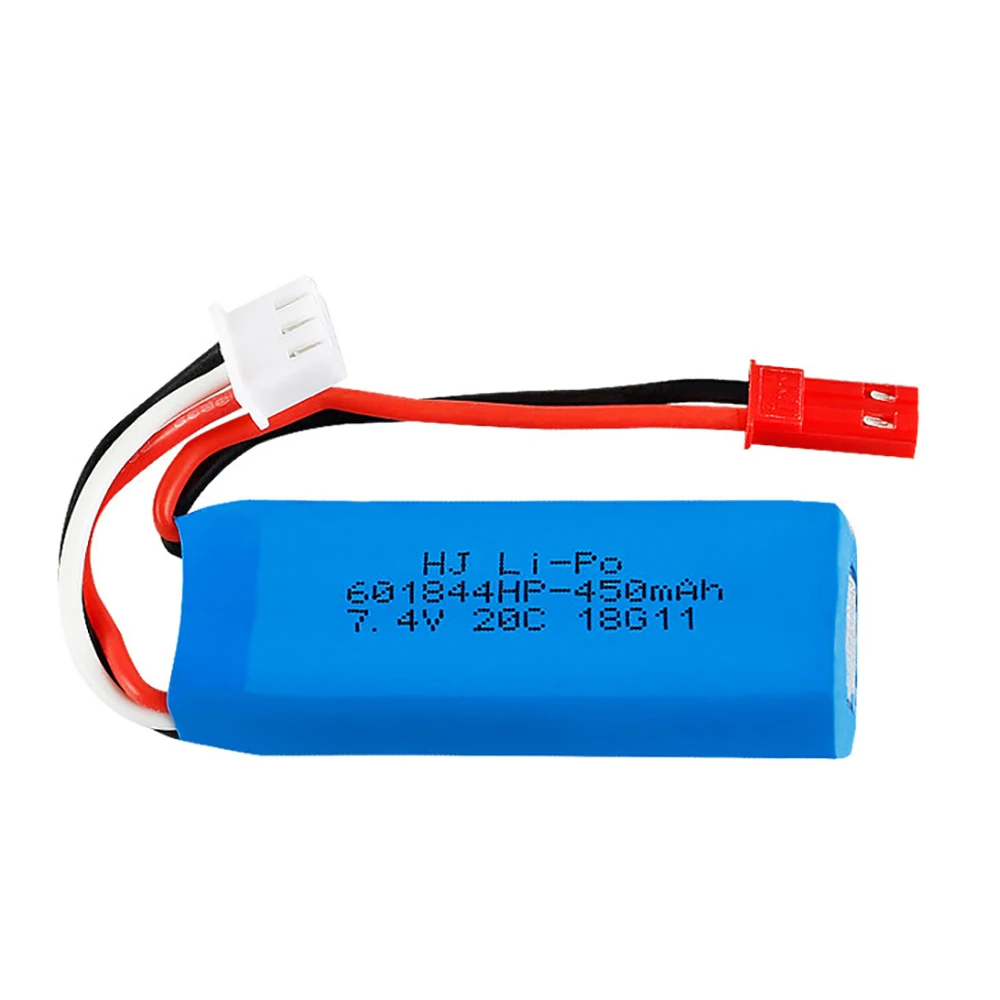 Chargeur d'équilibre 2S pour batterie Lipo 7.4V 450mAh 20C WLtoys RC - connecteurs