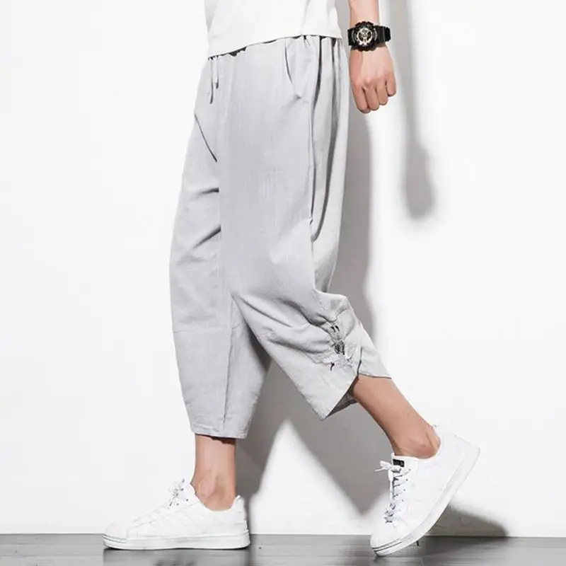 Gray Pants Японские Харадзюку большого размера мужские удобные брюки moda japonesa одежда самураев свободные японские модные брюки женские шаровары - Цвет: Gray Pants
