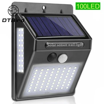 

Solar energy lamp body induction wall lamp 100LED three-sided outdoor lighting outdoor waterproof outdoor courtyard lamp